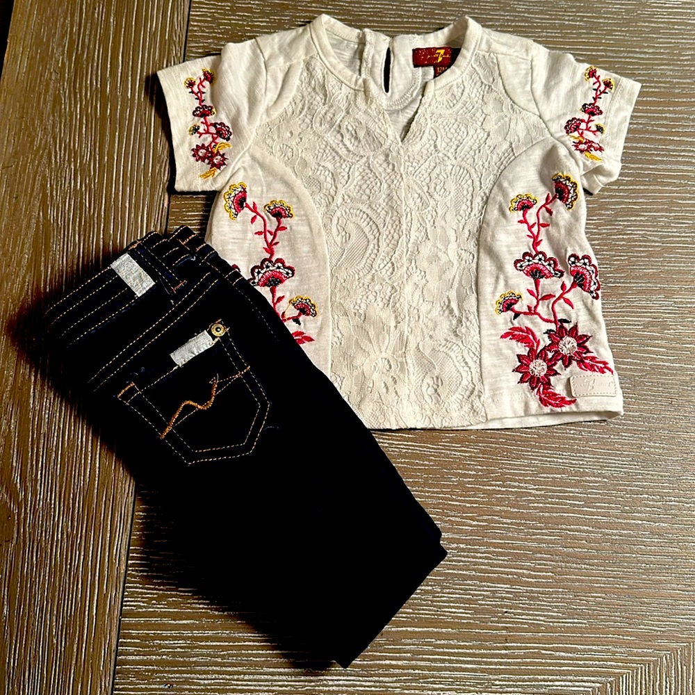 7 For All Mankind 2 Piece set Size 12 mths-EUC